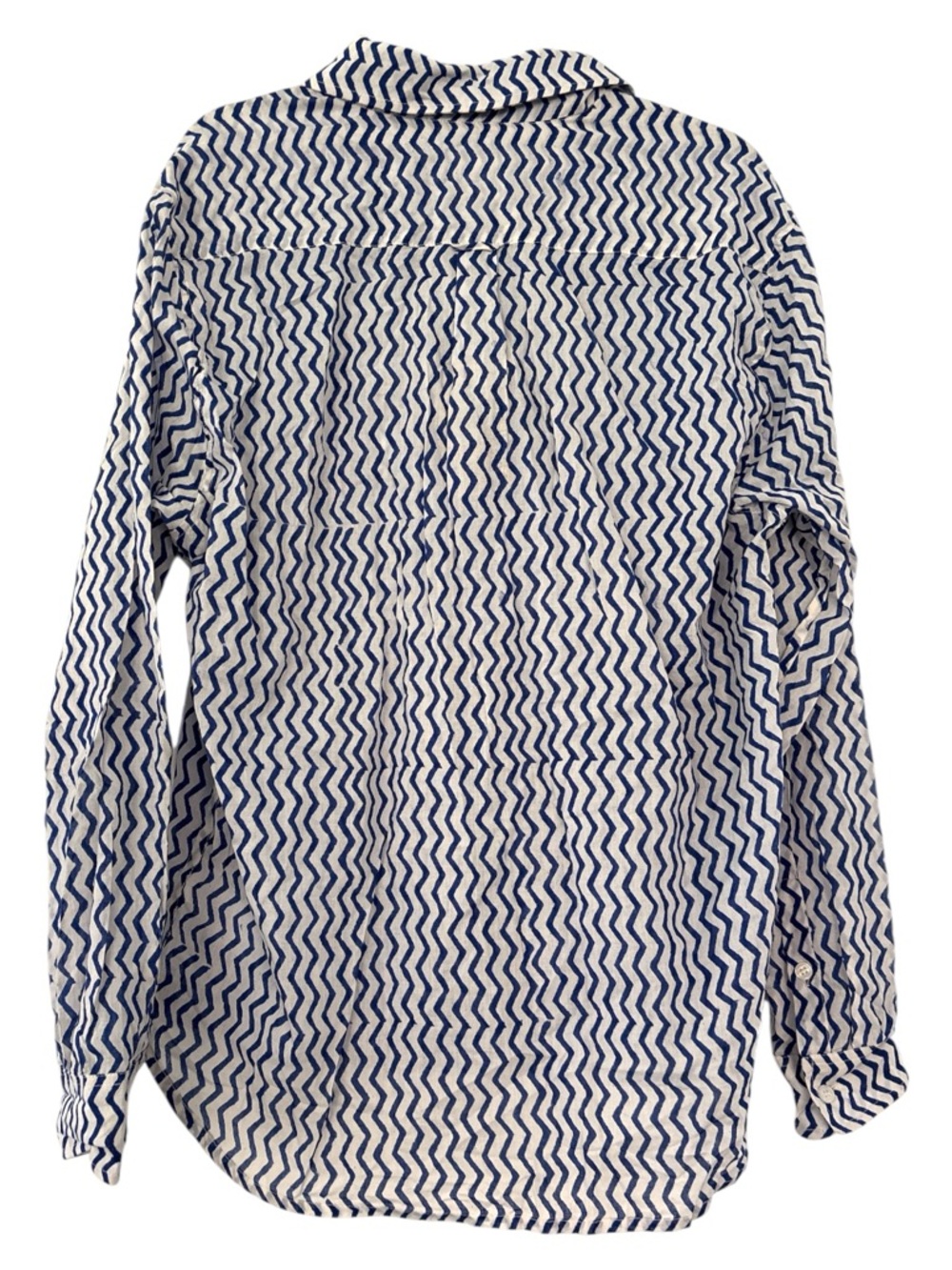 Emerson Fry NWT Ryan Shirt in Zigzag Indigo Organic Size Medium - Picture 10 of 11